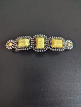 Load image into Gallery viewer, Yellow Hair Barrettes, Boho Hair Barrettes, Southwestern Hair Clips, Cowgirl Hair Clips,
