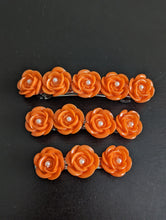 Load image into Gallery viewer, Rose Barrettes Sets for Girls, Flower Barrettes for her, Barrettes for School, Moms with Daughters, Mommy and me Barrettes
