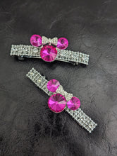 Load image into Gallery viewer, Pink Crystal Mouse Ears Barrette Set for Little Girls, Rhinestone Barrettes for Her,
