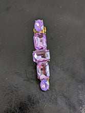 Load image into Gallery viewer, Lilac Rhinestone Hair Barrette, Light Purple Hair Clip
