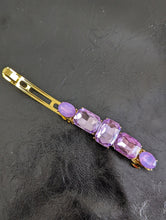 Load image into Gallery viewer, Lilac Rhinestone Hair Barrette, Light Purple Hair Clip
