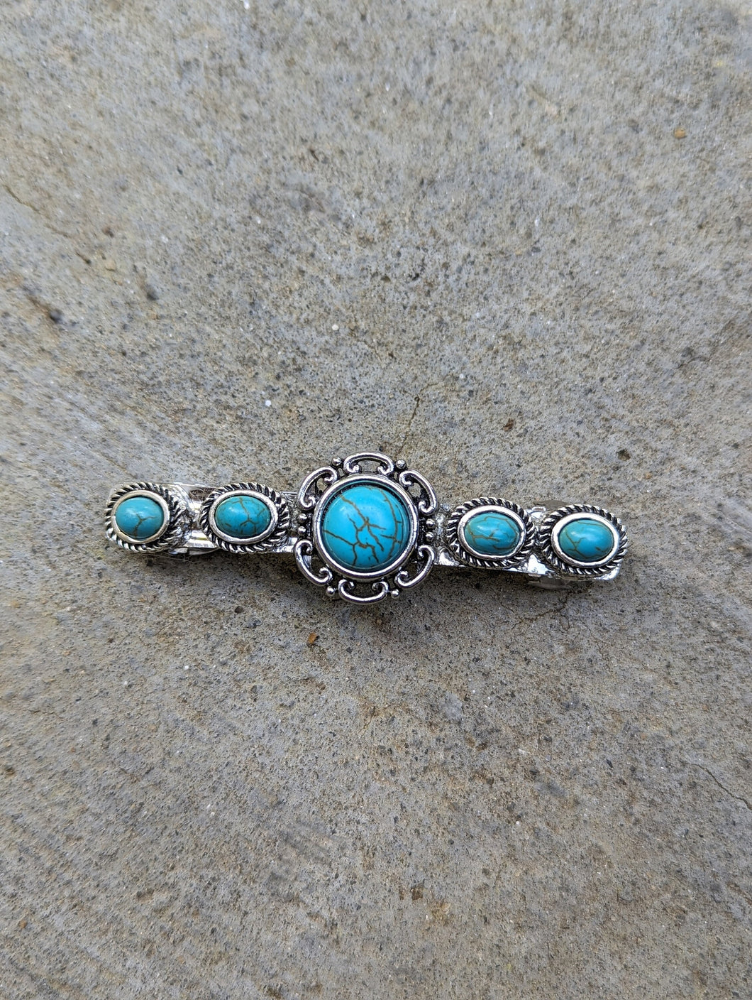 Turquoise Hair Barrettes, Boho Turquoise Hair Barrettes, Western Hair Clips, Cowgirl Hair Clips, Decorative Women Barrettes