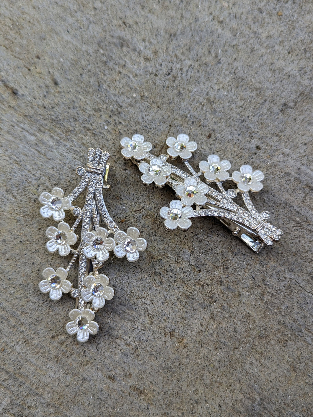 Bridal Silver Baby breath Alligator Clip Set, Wedding Hair Accessories for Bridesmaids