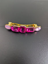 Load image into Gallery viewer, Hot Pink Rhinestone Hair  Barrette, Pink Hair Clips for Women
