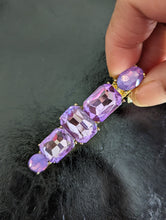 Load image into Gallery viewer, Lilac Rhinestone Hair Barrette, Light Purple Hair Clip
