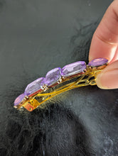 Load image into Gallery viewer, Lilac Rhinestone Hair Barrette, Light Purple Hair Clip
