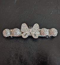 Load image into Gallery viewer, Elegant Clear Rhinestone Butterfly Barrette for Any Occasion.
