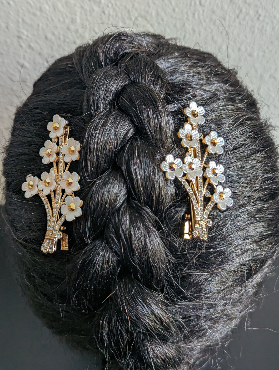 Gold-Tone Baby breath Alligator Clip Set , Wedding Clips for Bride, Hair Accessories for Wedding Party, Gift for Her