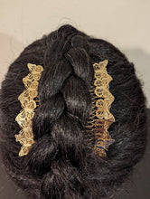Load image into Gallery viewer, Gold Tone Butterflies Hair Comb, Large  Bridal Wedding Combs,
