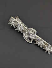 Load image into Gallery viewer, Whimsical Silver Crescent Moon &amp; Star Alligator Clips
