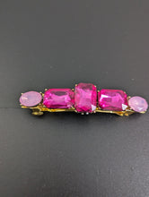Load image into Gallery viewer, Hot Pink Rhinestone Hair  Barrette, Pink Hair Clips for Women
