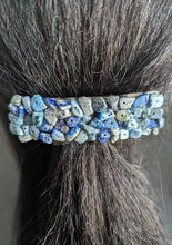 Load image into Gallery viewer, Rectangular Blue Jasper Hair Clip, Aqua Essence Hair Accessories

