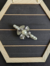 Load image into Gallery viewer, Handmade Silver &amp; Pearl Flower Barrette for Any Occasion. Vintage Style Hair Accessories
