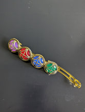 Load image into Gallery viewer, Multicolor Beaded Barrette, Antique Brass Barrettes, Colored Gemstone Hair Accessories for Women
